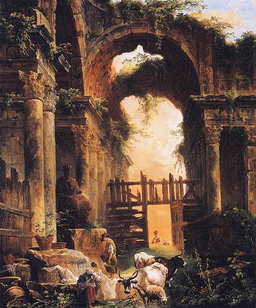 ROBERT, Hubert Roman Ruins china oil painting image